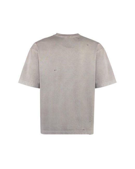 Maison Mihara Yasuhiro Gray Cotton Crew-Neck T-Shirt for men