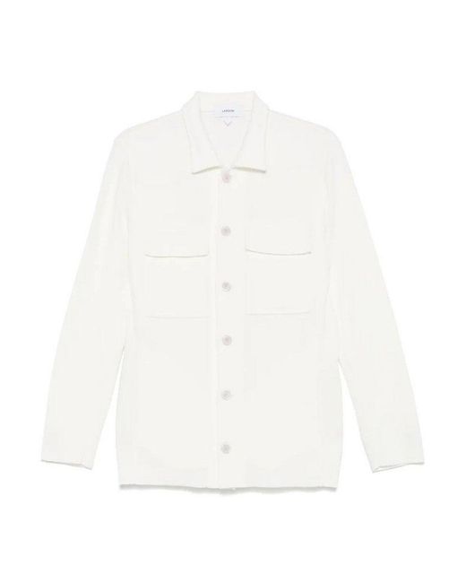Lardini White Button-Up Jacket for men