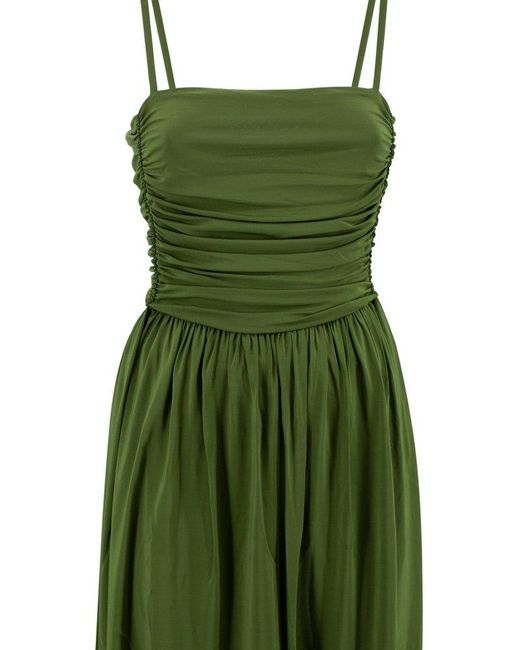 Weekend by Maxmara Green Draped Sleeveless Dress