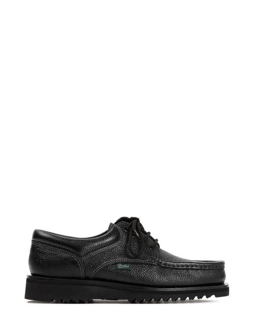 Paraboot Black Logo Tag Lace-up Shoes for men