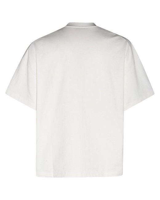 Jil Sander White Logo-printed Crewneck T-shirt