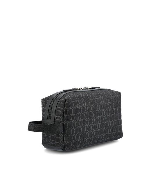 Christian Louboutin Black Zip N Flap Pouch for men