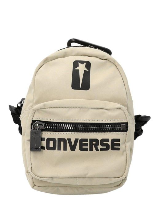 Rick Owens DRKSHDW X Converse Logo Print Mini Backpack in Natural | Lyst