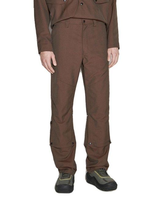 Kiko Kostadinov Tonino Utility Mid-Rise Trousers in Brown