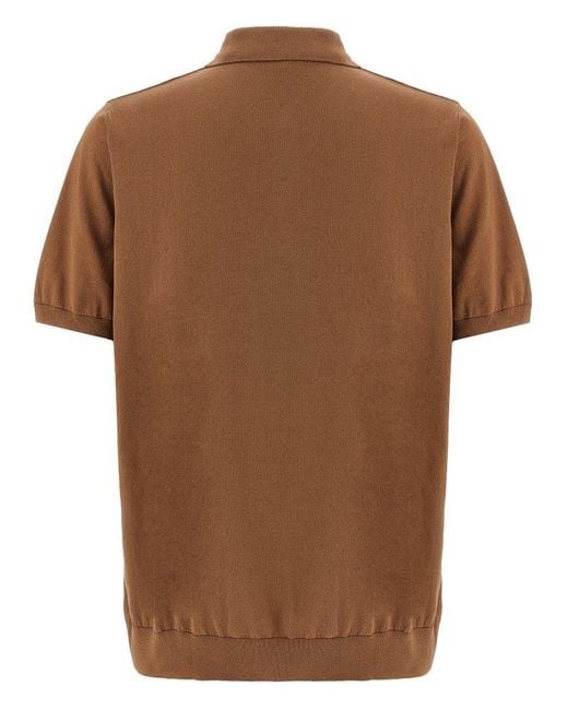 Tシャツ・カットソー Pal Zileri SS25 Knitted polo shirt (9A3M0M316PM740 01) Pal Zileri Knitted Polo Shirt - Light Blue - Men