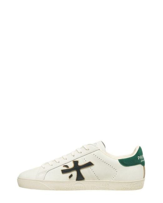 Premiata White Steven Low-Top Sneakers for men