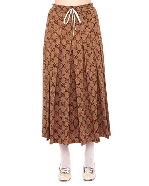 Gucci Brown Gg Skirt