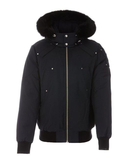 Moose Knuckles Ballistic Hooded Jacket in Blue for Men | Lyst