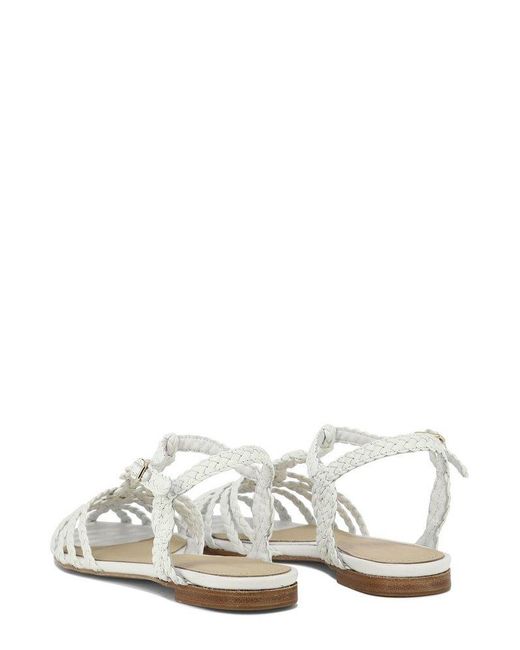 Paloma Barceló White Felisa Braided Sandals