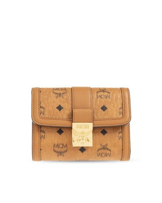 MCM Natural Wallet With Monogram,
