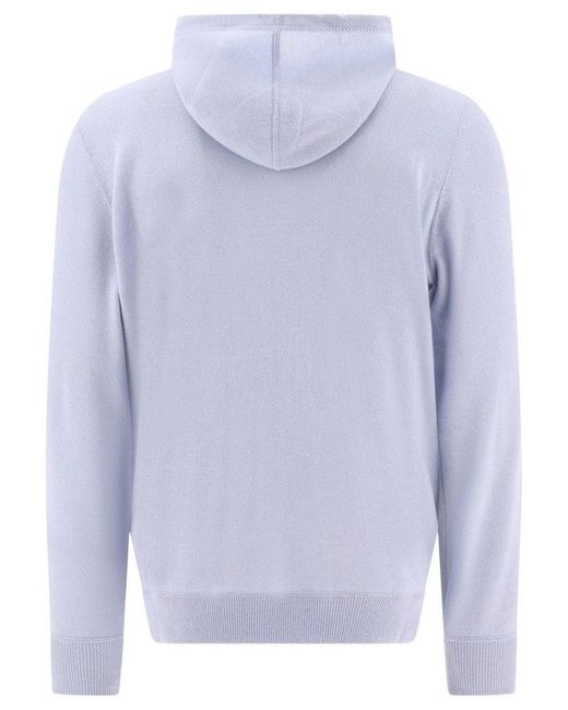 Brunello Cucinelli Blue "Active" Zipped Sweater for men