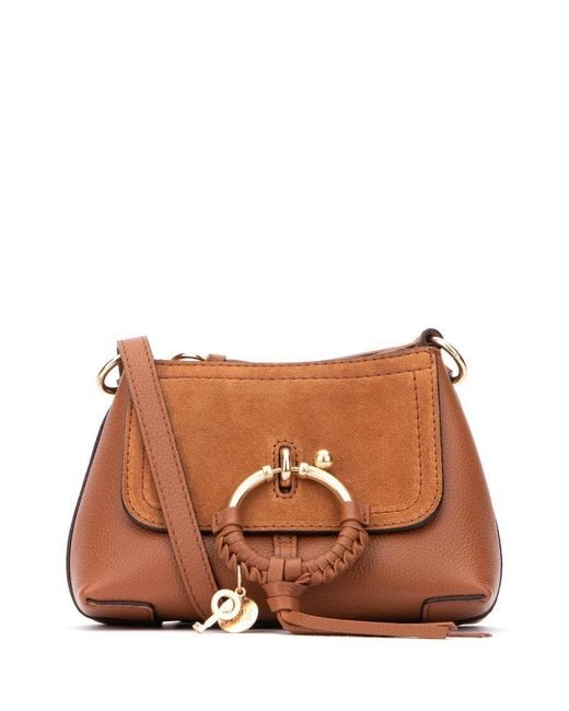 See By Chloé Leather Joan Mini Crossbody Bag in Brown | Lyst Canada