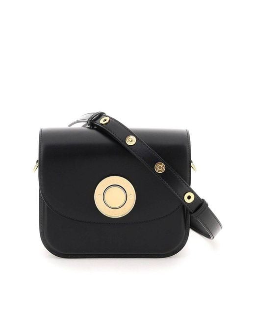 Burberry Leather Small Elizabeth Foldover Crossbody Bag in Black Lyst