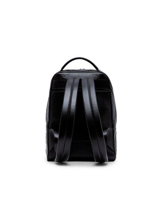 Marsèll Black Triparto Logo Debossed Backpack for men