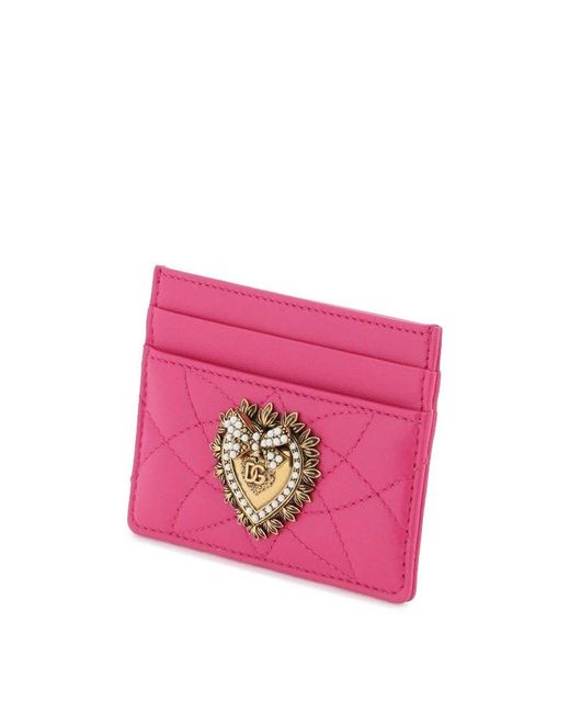 Dolce & Gabbana Pink 'devotion' Cardholder