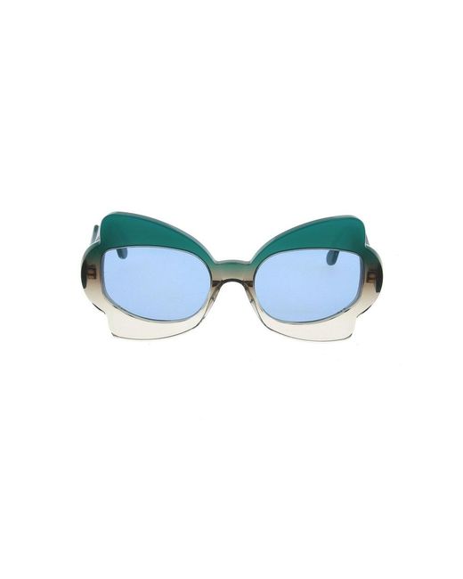 Marni Blue Butterfly Frame Sunglasses