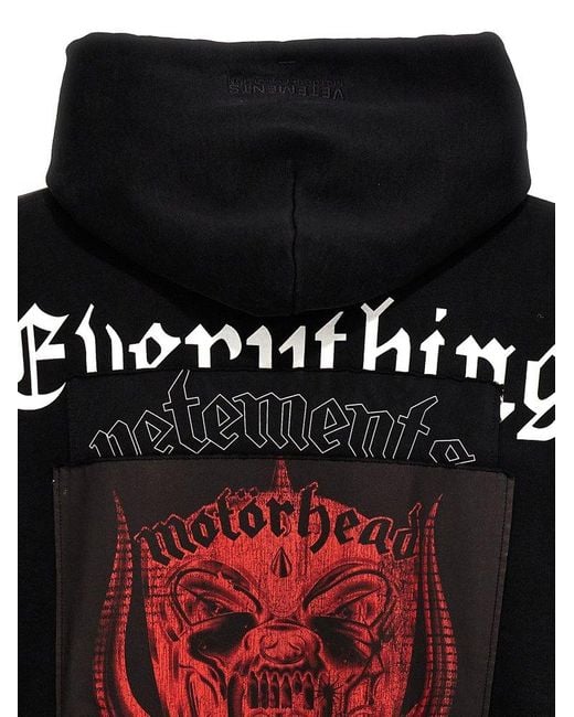 Vetements Black Motorhead Sweatshirt for men