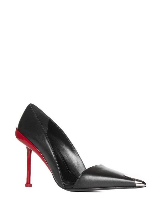 Alexander McQueen Black Pointed-toe High-heeled Pumps