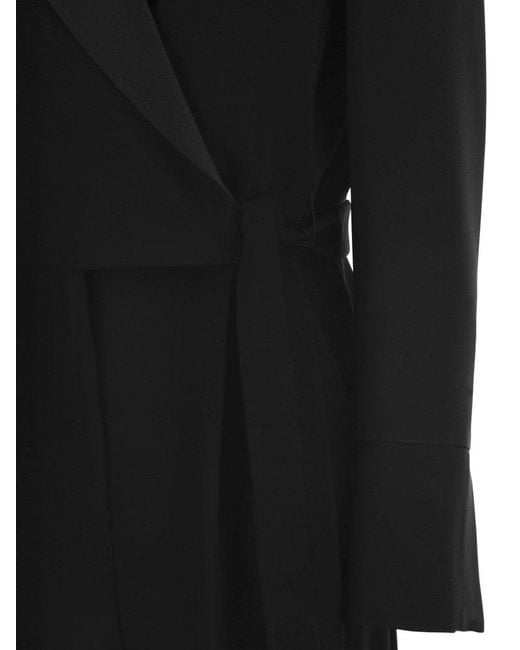 Weekend by Maxmara Black Baviera Cady Wrap Around Jumpsuit