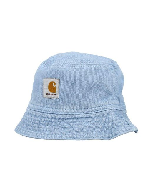 Carhartt Blue Garrison Logo-Patch Bucket Hat