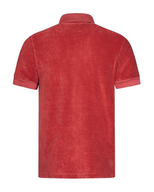 Tom Ford Red Towelling Short-sleeved Slim-fit Polo Shirt for men