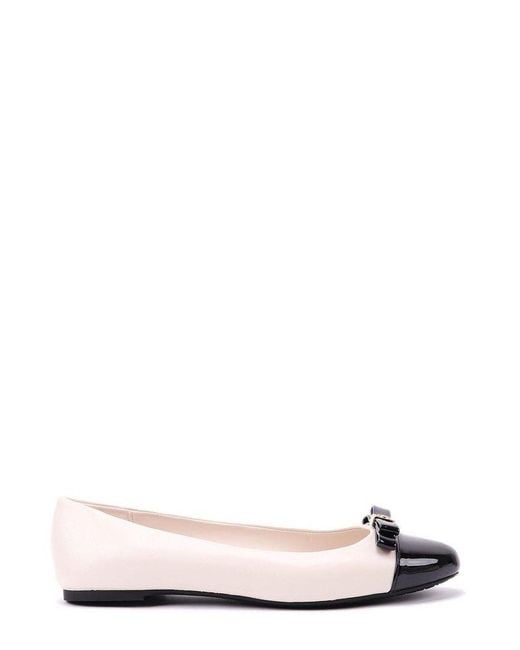 Michael Kors Pink Bow Appliqué Ballet Flat Shoes
