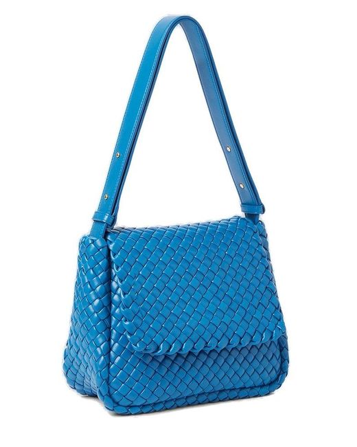 Bottega Veneta Blue Cobble Small Shoulder Bag