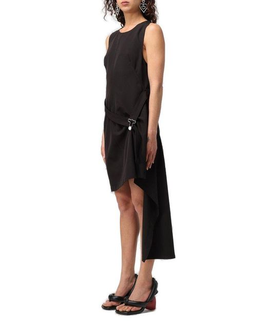 Moschino Black Jeans Sleeveless Asymmetric Hem Mini Dress