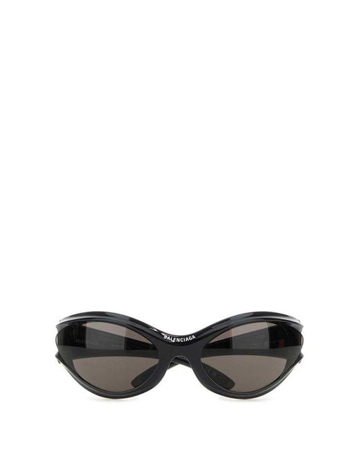 Balenciaga Black Dynamo Round-frame Sunglasses