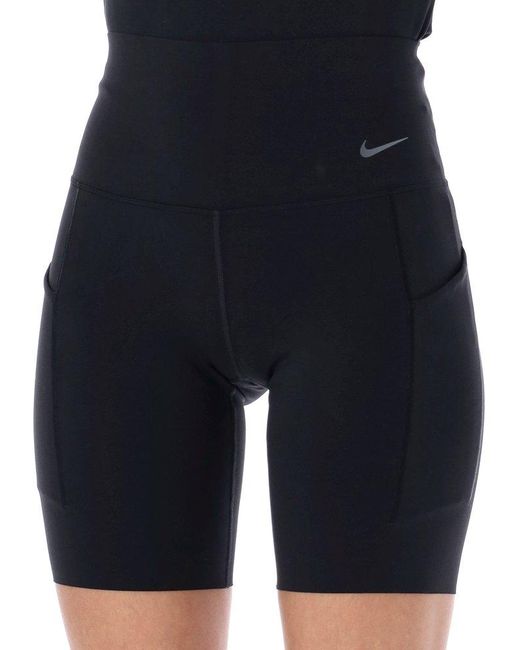 Nike Blue Universa Medium-support High-waist Shorts