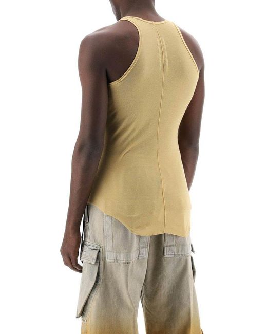 Rick Owens Natural Cotton Jersey Tank Top For for men