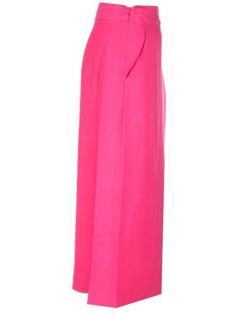 P.A.R.O.S.H. Pink Wrap Midi Skirt