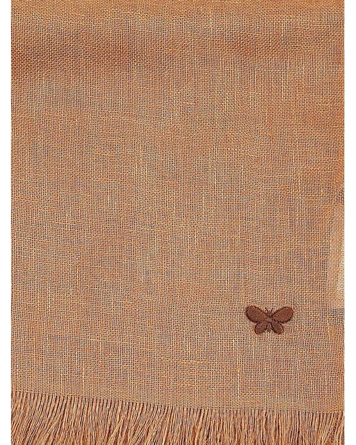Weekend by Maxmara Brown Butterfly Embroidered Stole