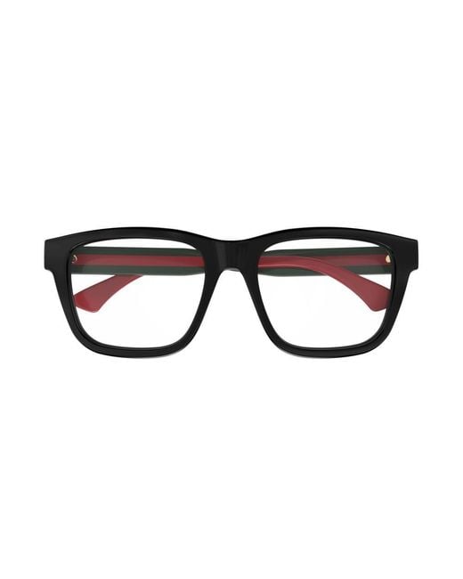 Gucci Black Square Frame Glasses for men