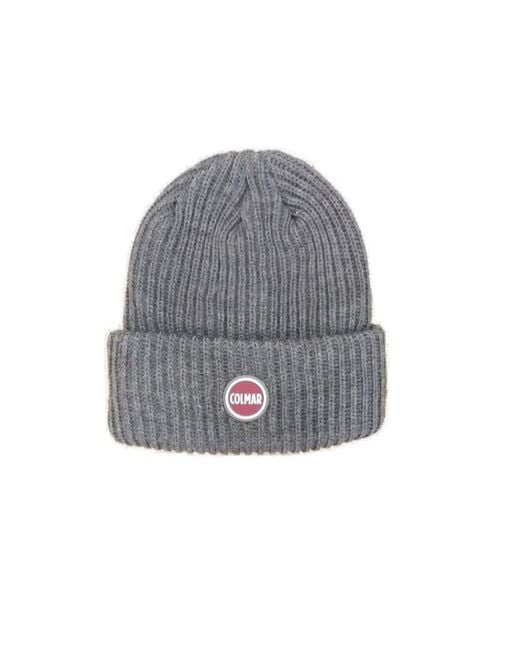 Colmar Gray Logo-patch Knitted Beanie