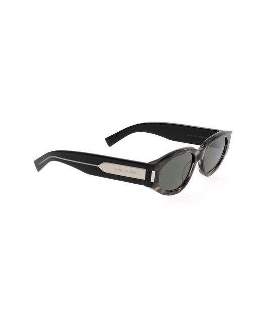 Saint Laurent Black Rectangle Frame Sunglasses for men
