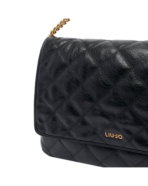 Liu Jo Black Magnetic Fastened Large Sirin Tote Bag