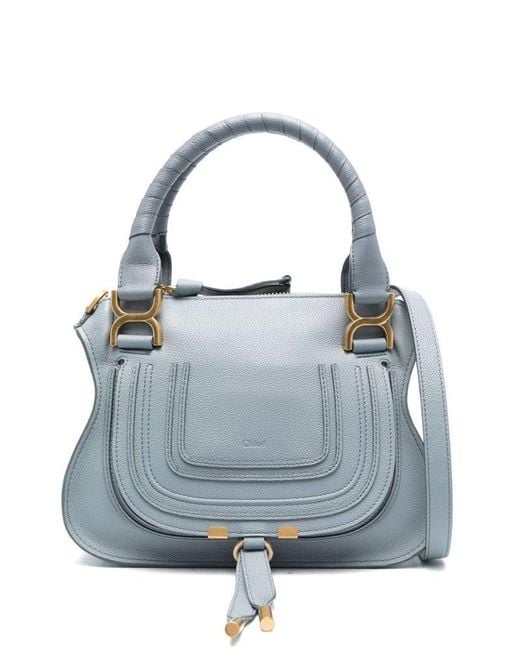 Chloé Blue Marcie Leather Tote