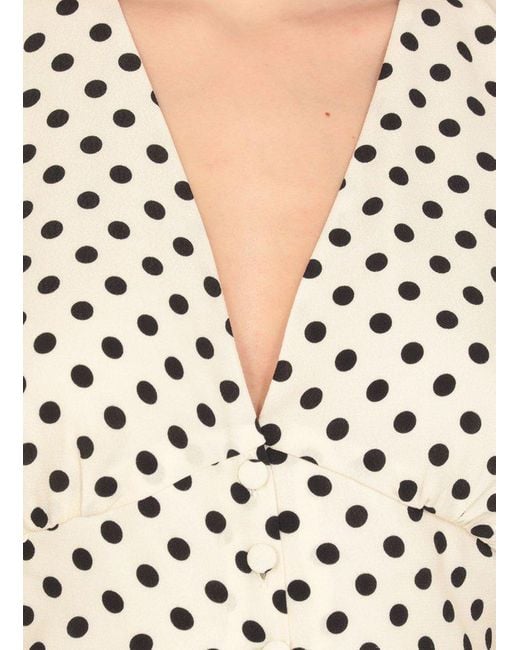 Mar De Margaritas White Polka Dot Wrap Top