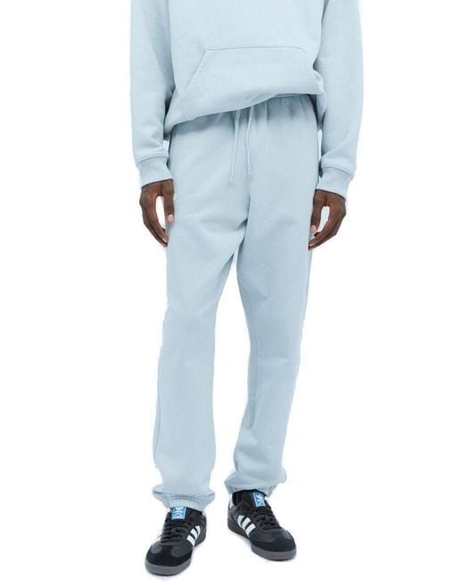 PATTA Blue Logo Embroidered Drawstring Track Pants for men