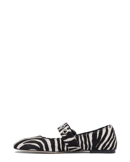 Aeyde Black Aeyde Uma Square Toe Mary Jane Flats