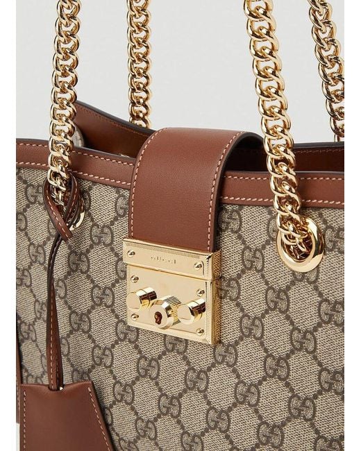 Gucci Natural Padlock GG Small Shoulder Bag