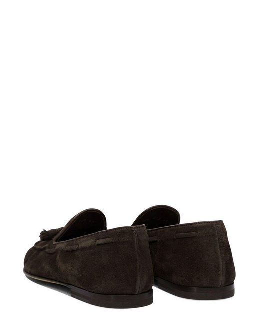 Officine Creative Black Tassel Slippers for men