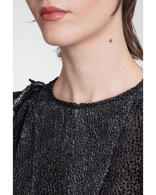 Isabel Marant Black Zarga Long-sleeved Blouse