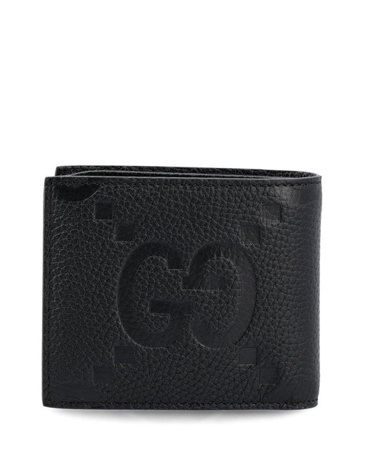 Gucci Black Leather Logo Wallet. for men