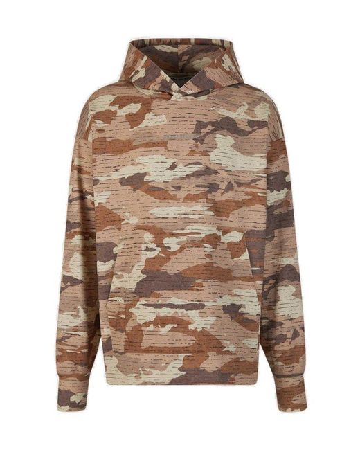 Acne Brown Camouflage Hood Sweatshirt for men