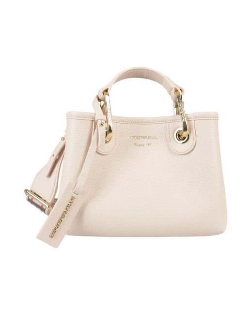 Emporio Armani Natural Bag In Grained Synthetic Leather
