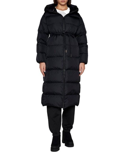 Moncler Bondree Quilted Nylon Down Long Jacket in Black Lyst