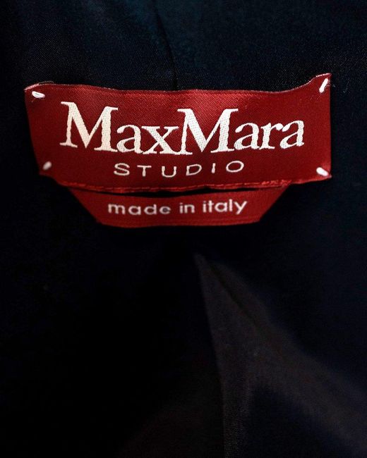 Max Mara Studio Blue Single-breasted Long-sleeved Blazer