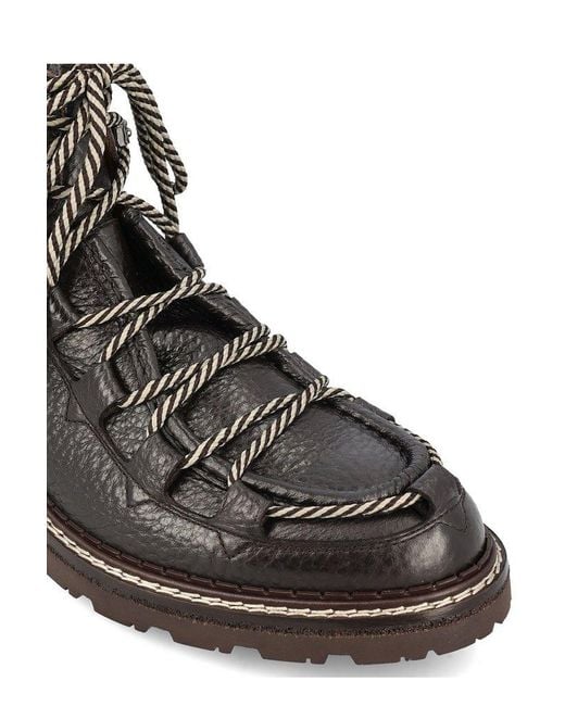 Doucal's Brown Belvedere Lace-Up Ankle Boots for men